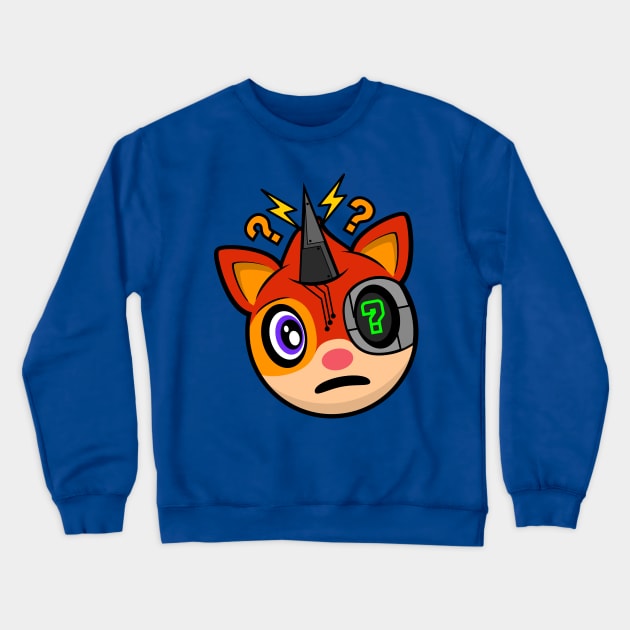 Confused Cyborg Squirrel Oskar Crewneck Sweatshirt by MOULE